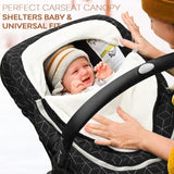 Yoofoss Baby Car Seat Cover Winter Carseat Canopies Cover to Protect Baby from Cold Wind