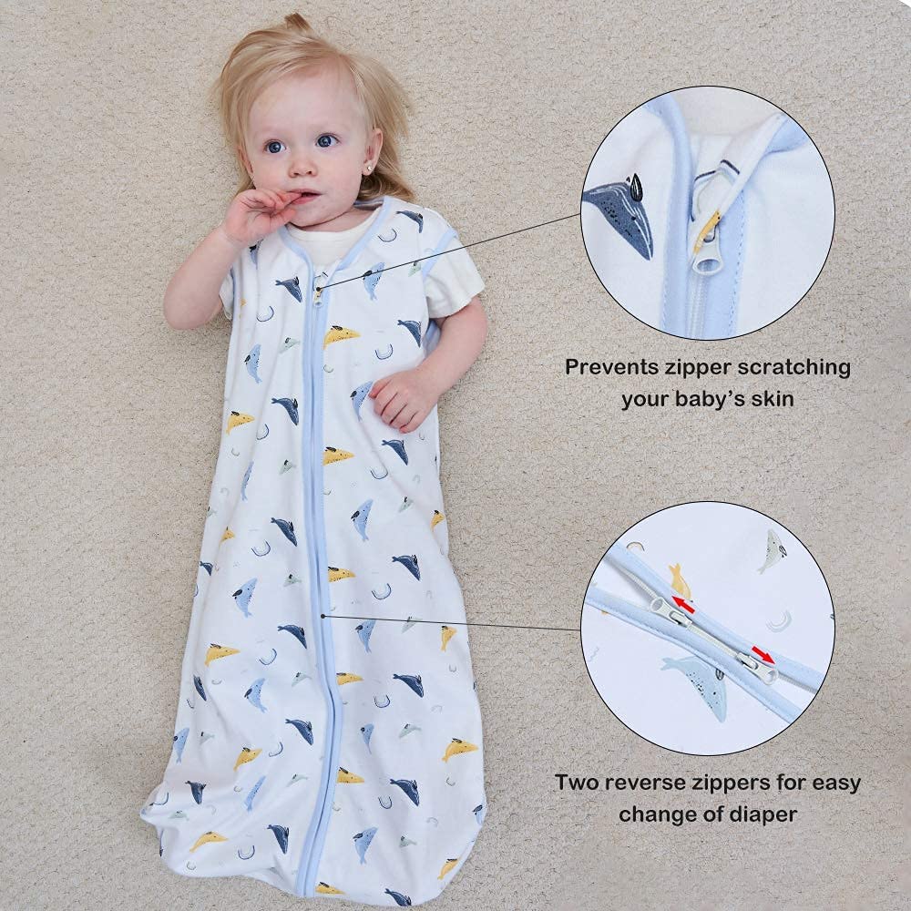 Yoofoss Baby Sleep Sack Wearable Blanket 100% Cotton Soft Breathable 2