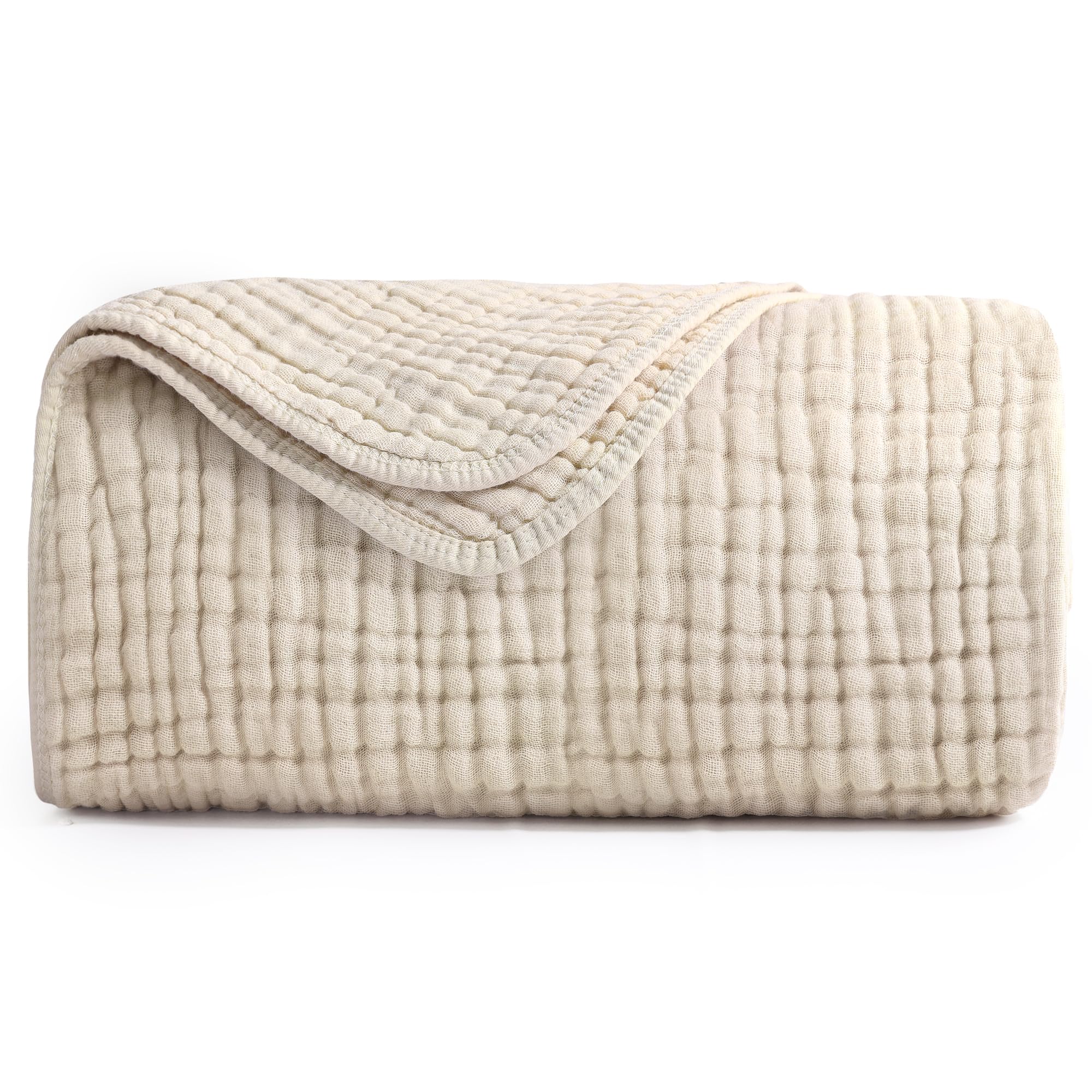 Adult Muslin Blankets Blush / Throw: 50 x 60